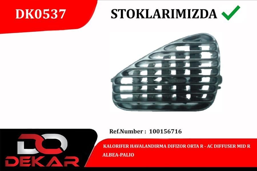KALORIFER HAVALANDIRMA DIFIZOR ORTA R ALBEA-PALIO  100156716