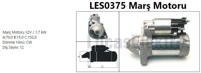 MARS MOTORU 12V 1.7kW 12 DIS MERCEDES W204 X204 C218 W212 C207 W639 B906  A0061514501