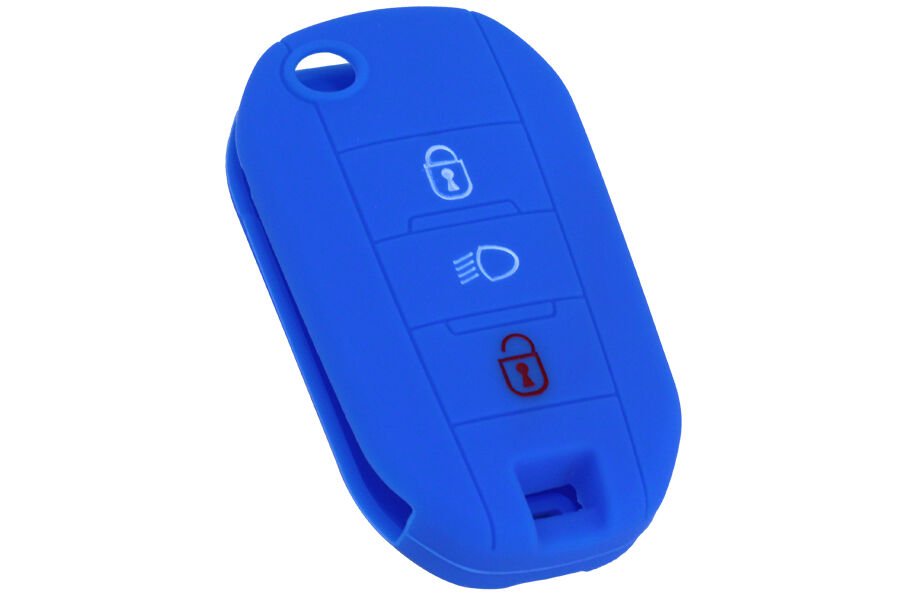 KONTAK ANAHTAR KUMANDA KORUYUCU KILIF SİLİKON MAVİ CITROEN C5-AIRCROSS  HMA024-M