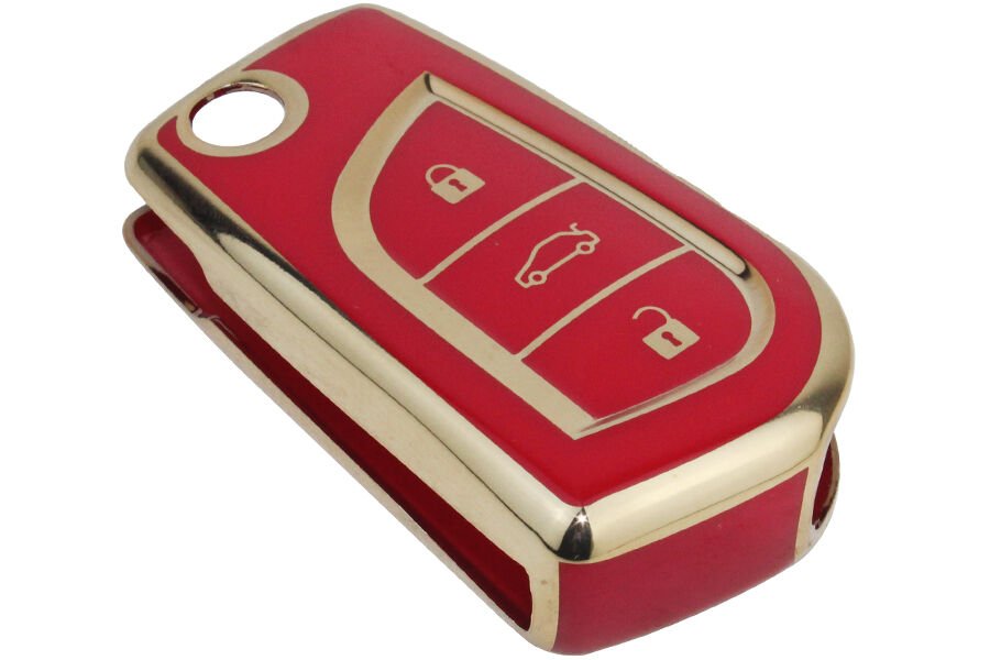 KONTAK ANAHTAR KUMANDA KORUYUCU KILIF TPU SİLİKON KIRMIZI TOYOTA COROLLA-C-HR  HMA142-K