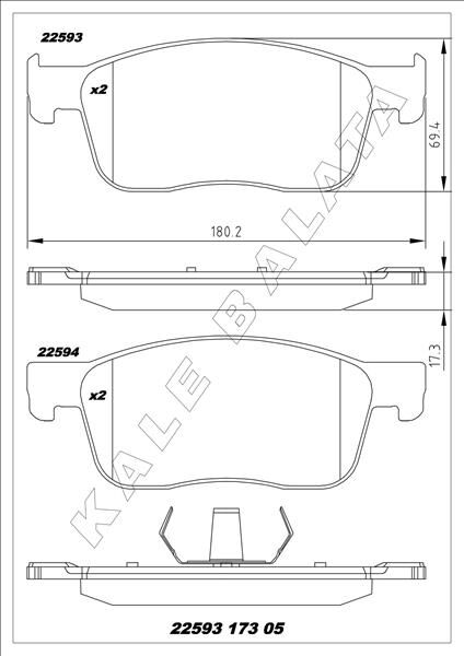 ÖN FREN BALATASI FIAT SCUDO 23> ZAFIRA LIFE 19> VIVARO C 19> JUMPY III 16> EXPERT 16> TOYOTA PROACE 16> 304 mm