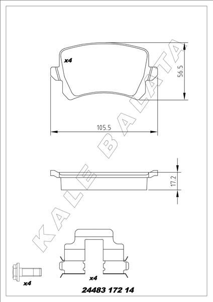 ARKA BALATA PASSAT-CC-CADDY-GOLF5-GOLF6-JETTA-A3-A6-LEON-OCTAVIA-SUPERB 04 >