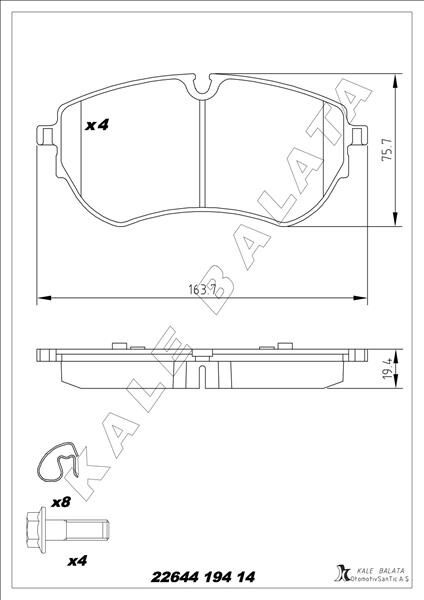 ON FREN BALATASI TRANSIT V348 06>14 A.CEKER 11-> VW AMAROK 2.0TDI 10> GDB1724