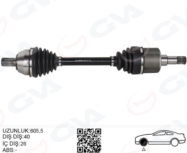 ÖN AKS KOMPLE SOL FORD MONDEO 2.0 TDCI-1.6 TDCI 07>14- GALAXY 2.0 TDCI 07>14 S-MAX2.0 TDCI 07>14 VOLVO S60 II D3-D4-D5 12>15 S80 II 2.5 T -2.0 TDCI -2.4 D- D5 V60 D3 -D4-D5-2.4 D5 V70 III D3 -2.0 D