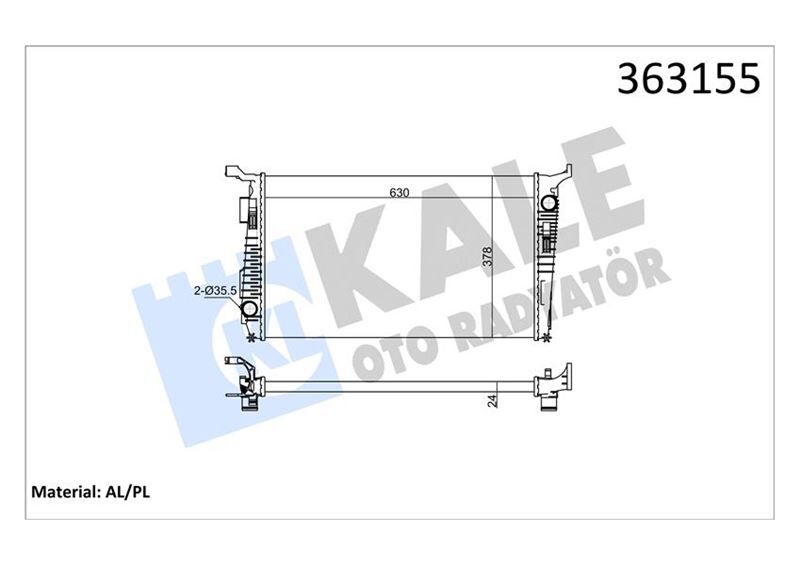 BRAZING VERSİYONU KL346205 DACIA DUSTER 1.5DCI K9K 892-894-896-898 4X4 110HP 10 > AC MT MEKAN İK 630X378X24 SU RADYATÖRÜ  214108807R-8200880550