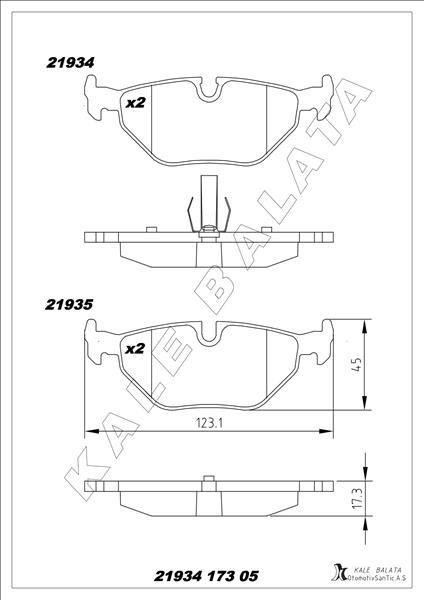 FREN BALATASI ARKA BMW E30 E36 E46 E85 E86