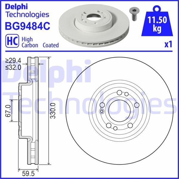 FREN DISKI ON MERCEDES GLE-CLASS V167 18>21  A1674210601
