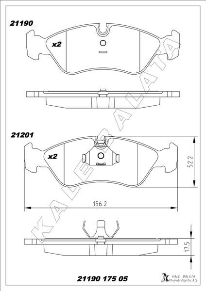 ÖN BALATA ASTRA F 91-98 CALIBRA-OMEGA-VECTRA A 1.8-2.0 88-95