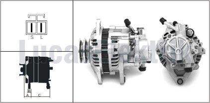 ALTERNATÖR KOMPLE MITSUBISHI L300 2.5L 4D56 8v P15 92-03 12V 65A ÇİFT KASNAK - VAKUMLU