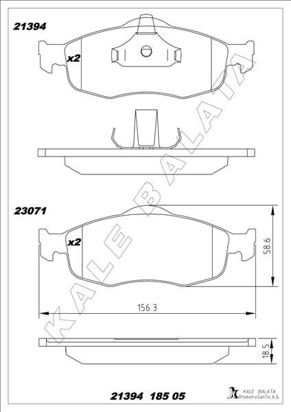 FREN BALATASI ÖN FORD MONDEO 93> KABLOLU İKAZLI