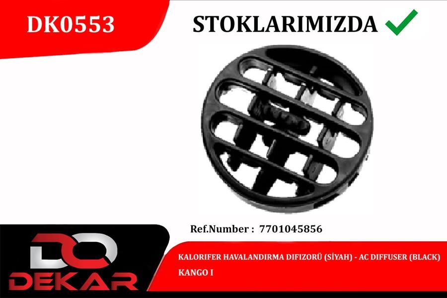 KALORIFER HAVALANDIRMA DIFIZOR SIYAH KANGO I  7701045856