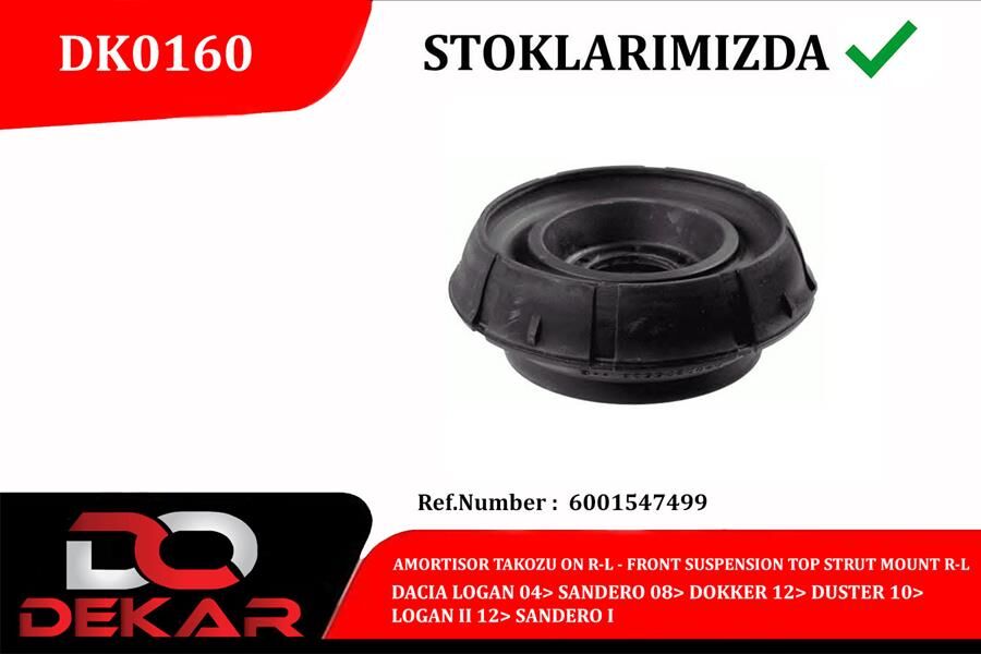 AMORTISOR TAKOZU ON SAG-SOL DACIA LOGAN 04> SANDERO 08> DOKKER 12> DUSTER 10> LOGAN II 12> SANDERO I  6001547499-8200275528
