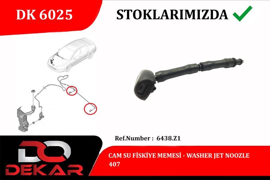 CAM SU FISKIYE MEMESI PEUGEOT P407 04>10  6438.Z1