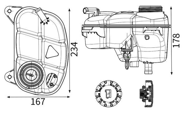 RADYATOR YEDEK SU DEPOSU MERCEDES VITO W447 14>