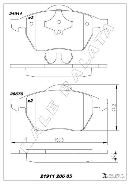 DİSK FREN BALATASI ÖN BORA 1998-2005-GOLF III-IV-NEW BEETLE 1999-2010-PASSATA3 1996-2003-TT 98-06  1J0698151L-8N0698151