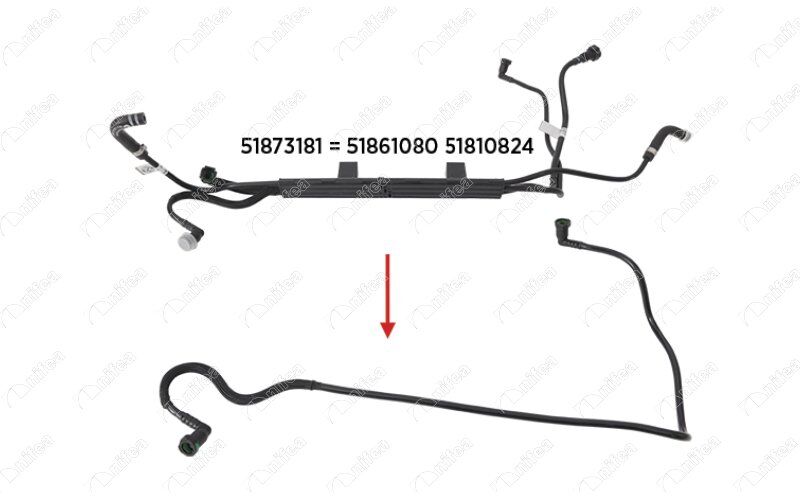 YAKIT BORUSU BRAKET HARIC NEW DOBLO 1.3 MULTIJET  51873181