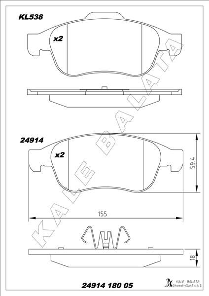 ÖN FREN BALATASI MEGANE III 09> SCENIC III 09>FLUENCE 10>DUSTER 10> LODGY 12> CAPTUR I 13>1.5 DCI 1.6 16V  410A12582R-410600379R-410605961R