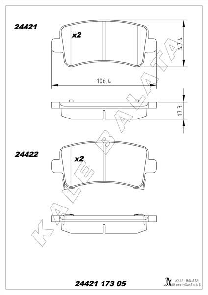 ARKA FREN BALATASI INSIGNIA A 08>17 SAAB 9.5 10> MALIBU 2.0D 2.4 12> 16 İNÇ JANT  39021482-1605319-13237766-13343450