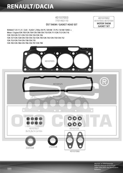 ÜST TAKIM CONTASI P301-C-ELYSEE-C4 1.2VTI HMY EB2M