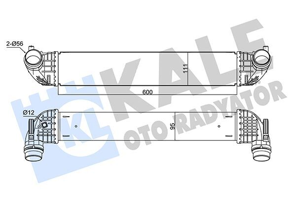 INTERCOOLER OPEL ASTRA K INTERCOOLER AL/BRZ 600X111X95  13356681-39109103-39185908