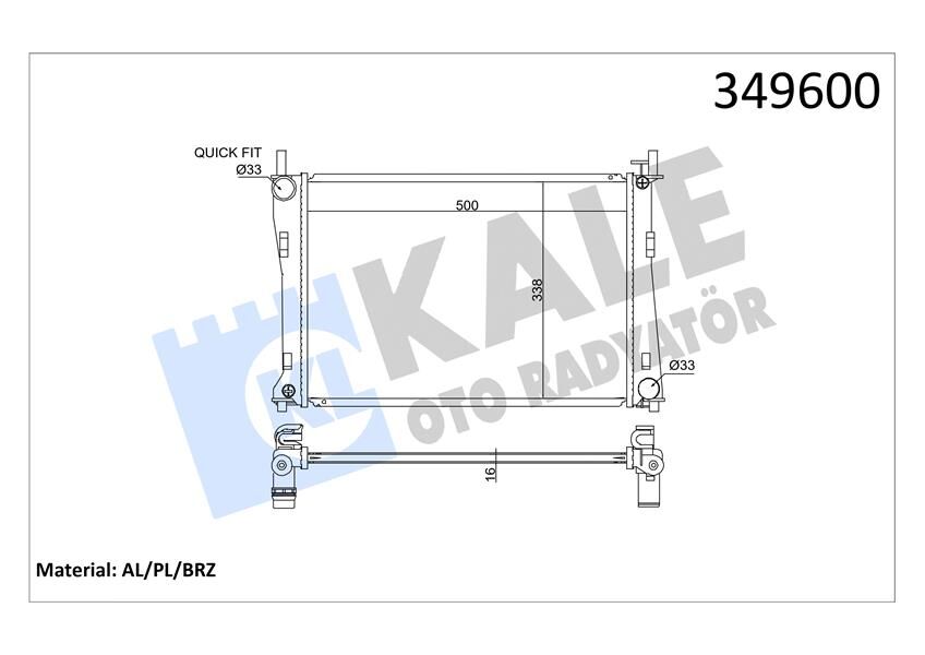 MOTOR SU RADYATORU FIESTA V FUSION 01>08 1.25 1.4 16V 1.6 16V MAZDA II 1.4 16V 1.6 16V 02>OLCU 500 358 16  4S6H8005DA-1141490-1214785-1222562