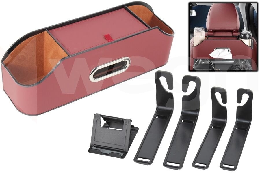 ARAÇ İÇİ KOLTUK ARKASI ORGANİZERİ BORDO
