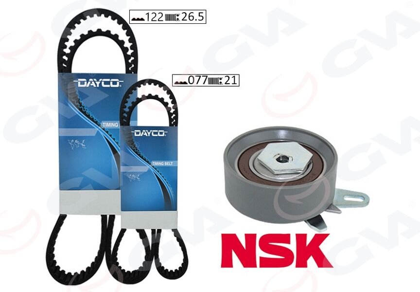 TRİGER SETİ 122x26.5-077x210 TRANSPORTER T4 2.4D 90-03 AJA K065323XS 2 KAYIŞ 1 GERGİ