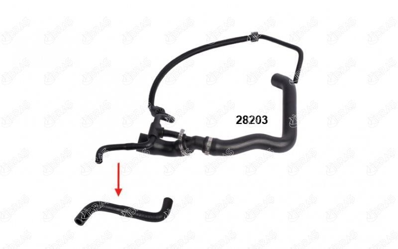 28203 RADYATÖR ÜST HORTUMUNUN -- İNCE HORTUMUN UÇ KISMI -- VW LT35-VOLT 2.5 N173 - OEM 2D0122101A,2D0122101D
