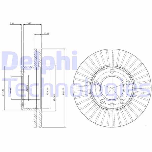 ÖN FREN AYNASI OPEL MOVANO 98> RENAULT MASTER I-II 98> 2.5-2.8 DTI 305.5x28 5 DELİK HAVALI  4403038-7700314064-4020600QAD