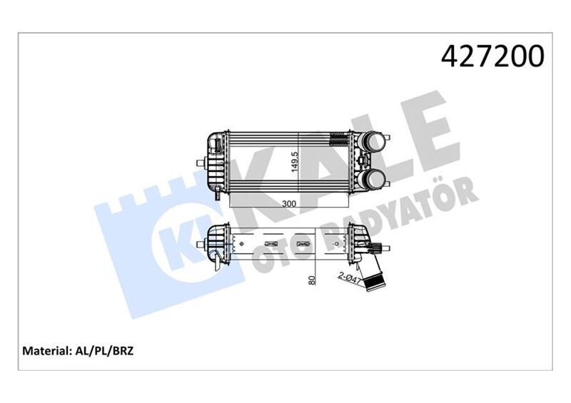 INTERCOOLER COURIER FIESTA 1.5TDCI 1.6TDCI 18>  JT766K775BA-JT766K775DA