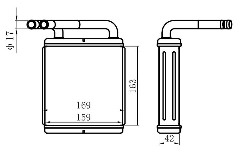 KALORİFER RADYATÖRÜ BRAZİNG H100 MİN. 163x165x42