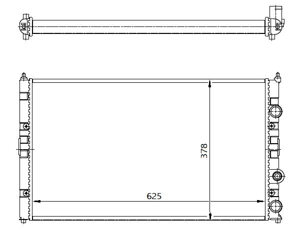 RADYATÖR PASSAT-GOLF III 2.8 VR6-POLO-LUPO 1.4 16V-1.7SDI-IBIZA II-CORDOBA-AROSA AC MEK 627x377x34