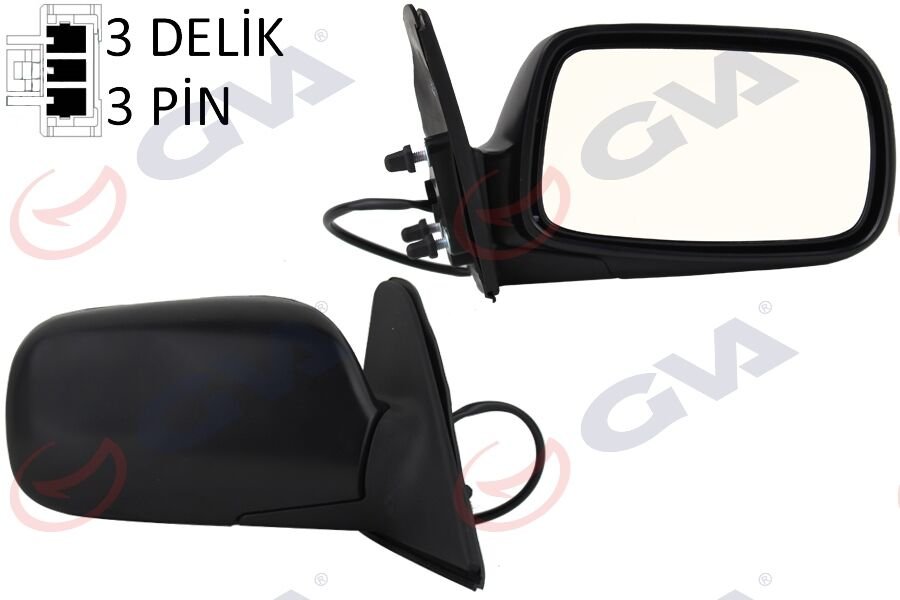 DIŞ DİKİZ AYNASI SAĞ COROLLA 97> ELEKTRİKLİ ISITMALI KONVEKS 3 FİŞ VM-278ER